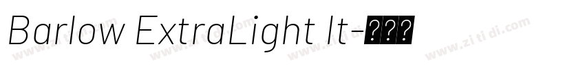 Barlow ExtraLight It字体转换